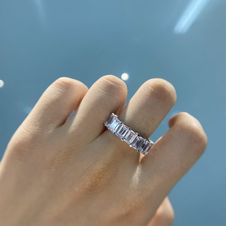 S925 Sterling Silver 3x5mm Flat Cut Diamond-Style Zircon Ring – Fashionable, All-Match Jewelry for Everyday Elegance - Image 5