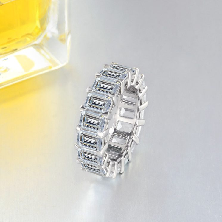 S925 Sterling Silver 3x5mm Flat Cut Diamond-Style Zircon Ring – Fashionable, All-Match Jewelry for Everyday Elegance - Image 3