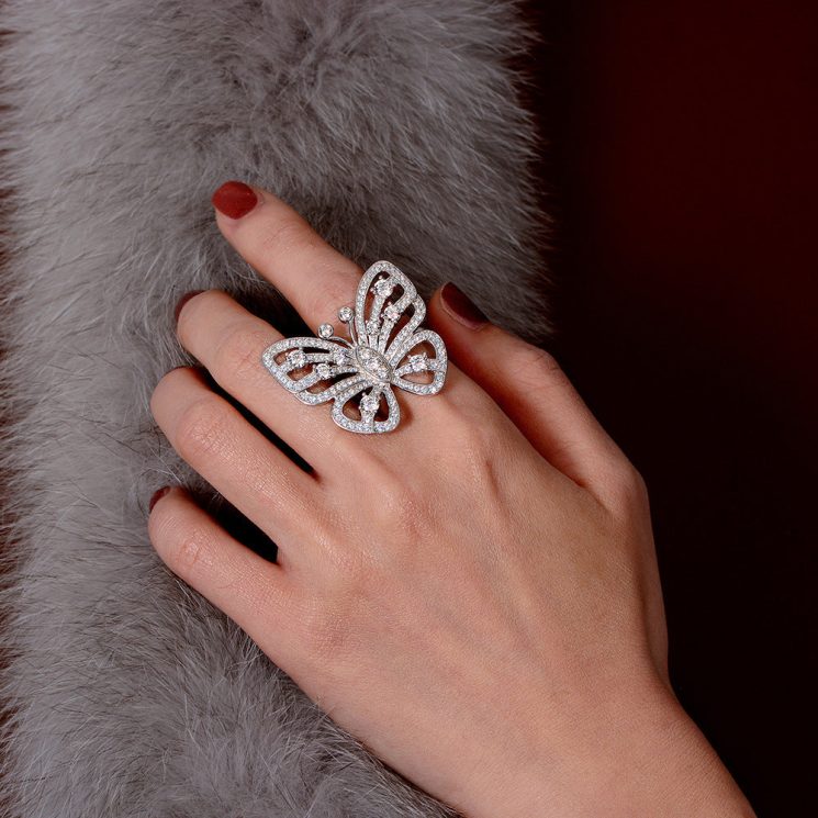 S925 Sterling Silver Micro-Inlaid Butterfly Diamond Ring - A Touch of Luxury - Image 3