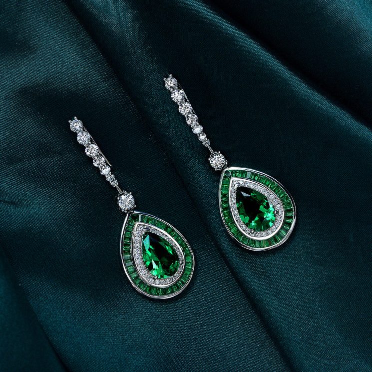 S925 Sterling Silver Luxury 3ct Water Drop Diamond Earring for Women - Image 3