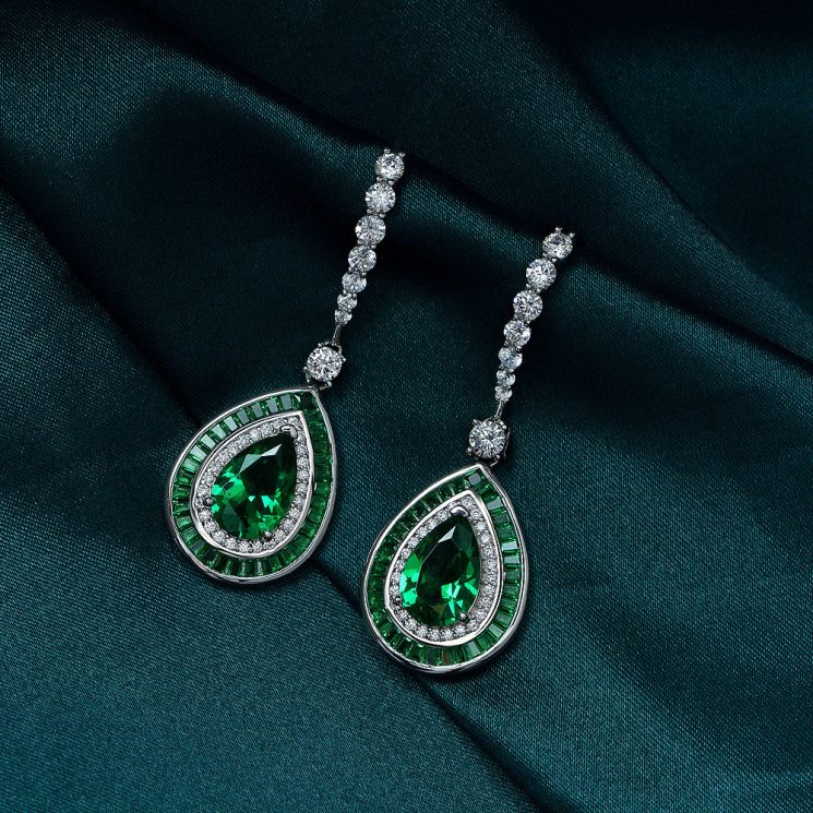 S925 Sterling Silver Luxury 3ct Water Drop Diamond Earring for Women - Image 2