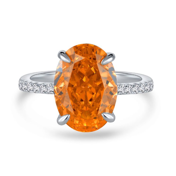S925 Sterling Silver 4ct Vivid Yellow High Carbon Diamond Luxury Ring for Women - Image 7