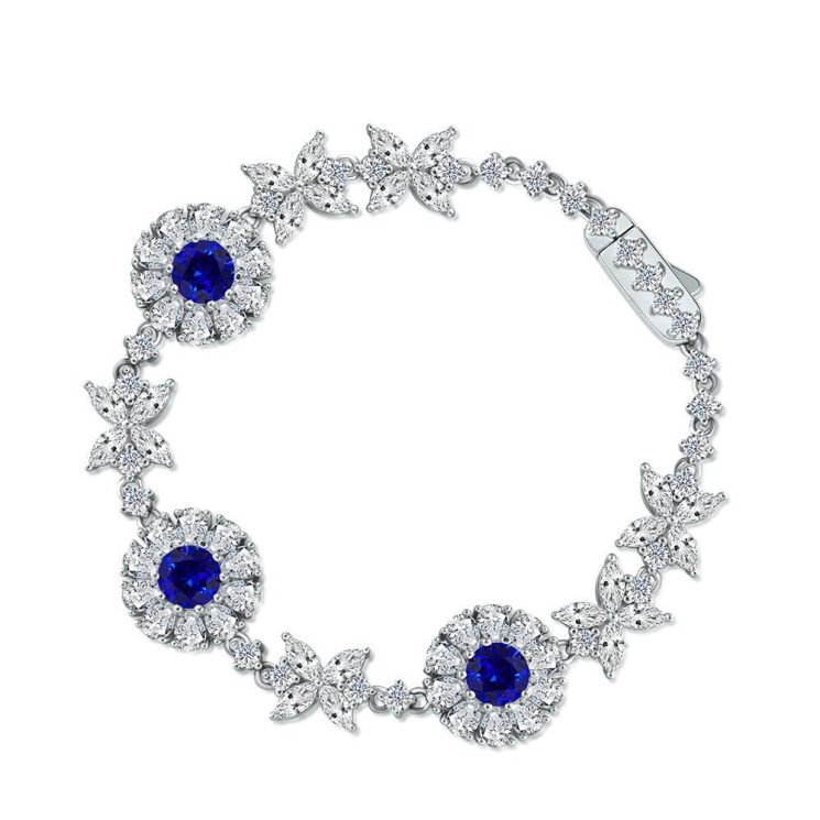 S925 Sterling Silver Bracelet with Stunning Red Corundum Gemstone - Image 4