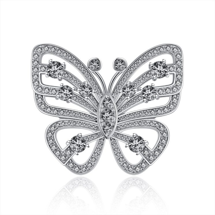 S925 Sterling Silver Micro-Inlaid Butterfly Diamond Ring - A Touch of Luxury