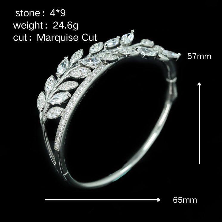 925 Silver Gold-Plated High Carbon Diamond Bracelet – Elegant & Sparkling Design - Image 3