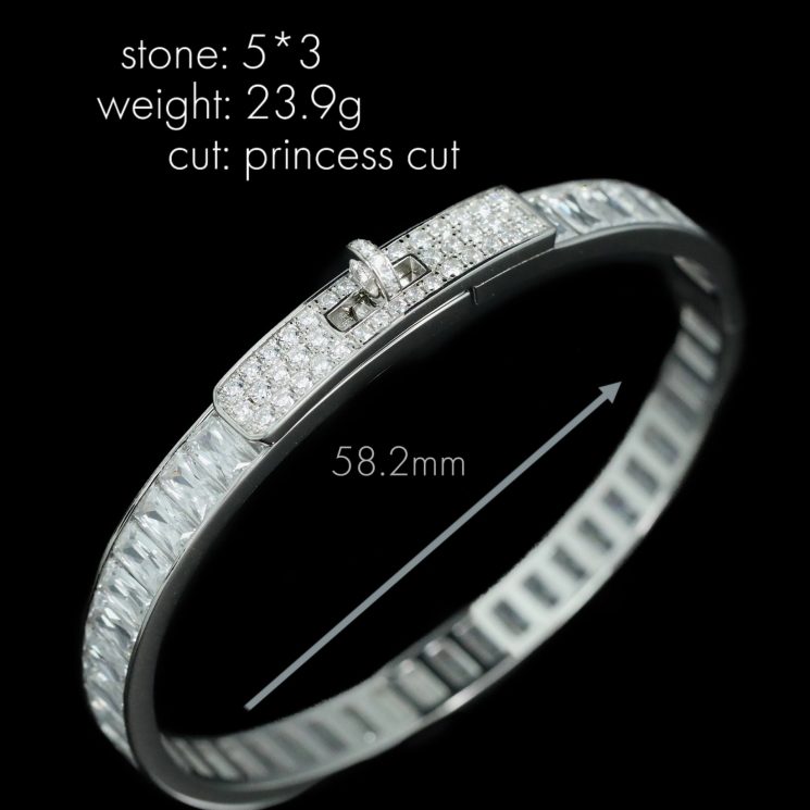 925 Silver Gold-Plated High-Carbon Diamond Bracelet – Elegant & Sparkling Design - Image 2