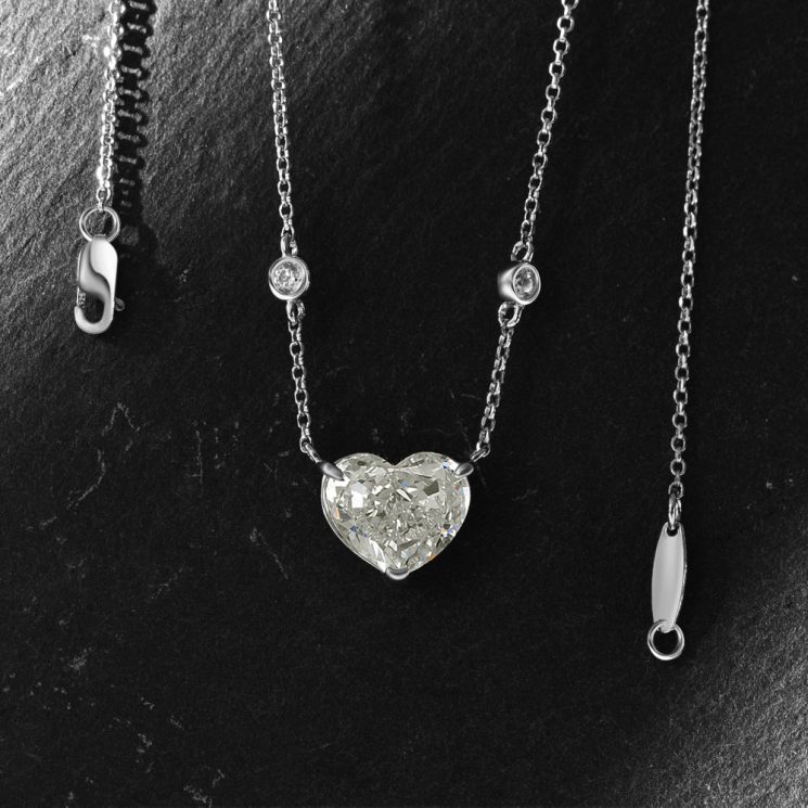 10ct Heart Shaped Necklace Women White G Color High Carbon Diamond 10*12 Love Pendant Silver 40+5 - Image 3