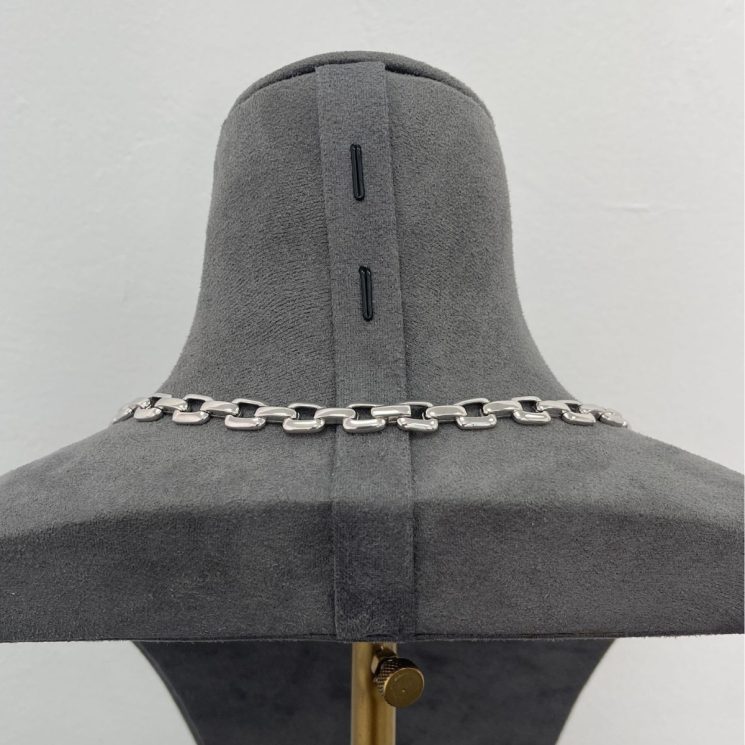 925 Silver Gold-Plated Aquamarine Necklace with High-Carbon Diamonds – Elegant & Sparkling Design - Image 3