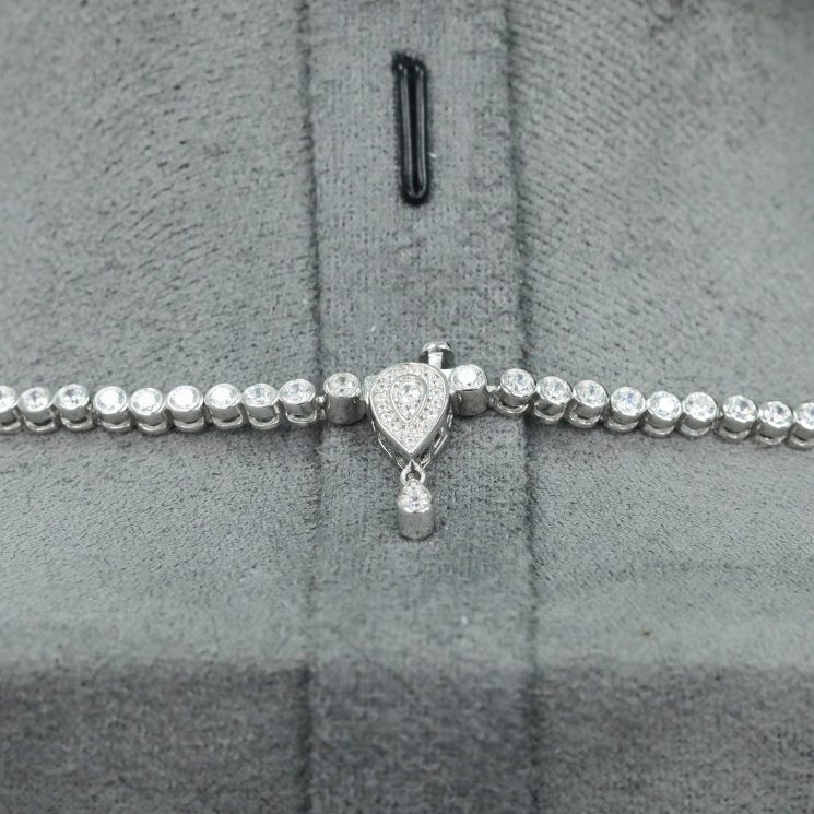 925 Silver Gold-Plated Pink Sapphire Necklace with High-Carbon Diamonds – Elegant & Sparkling Design - Image 4