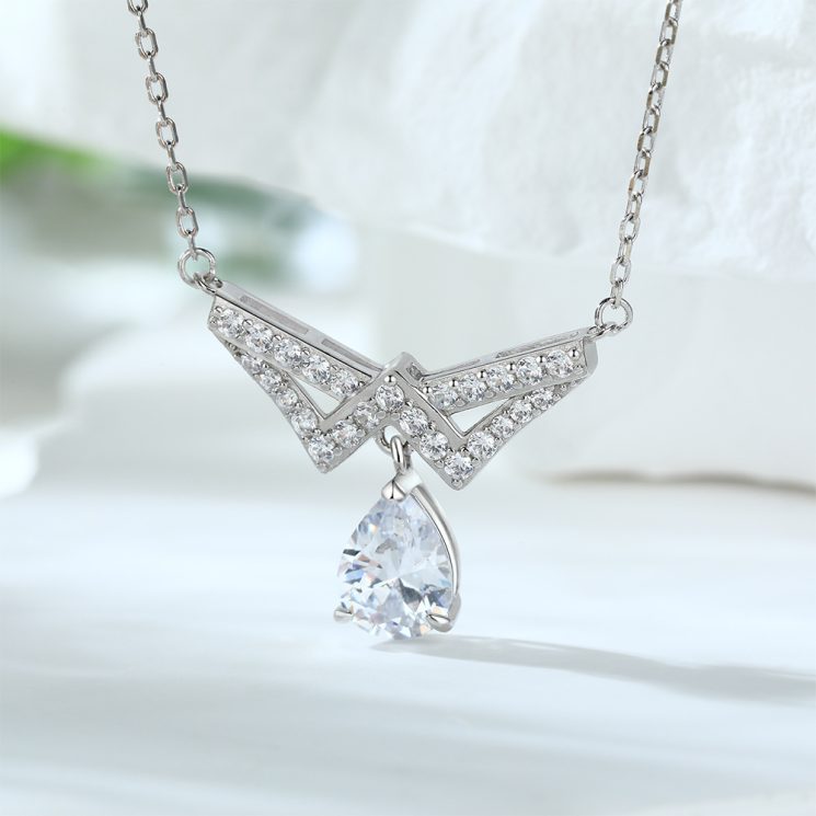 S925 Silver 1.25ct Zircon Tassel Water Drop Pendant Necklace – Elegant Statement Jewelry for Women - Image 4