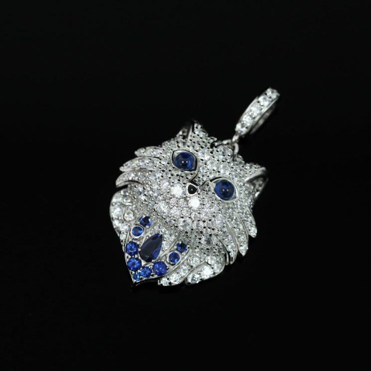 925 Silver Gold-Plated High Carbon Diamond Persian Cat Necklace – Elegant & Charming Design - Image 4
