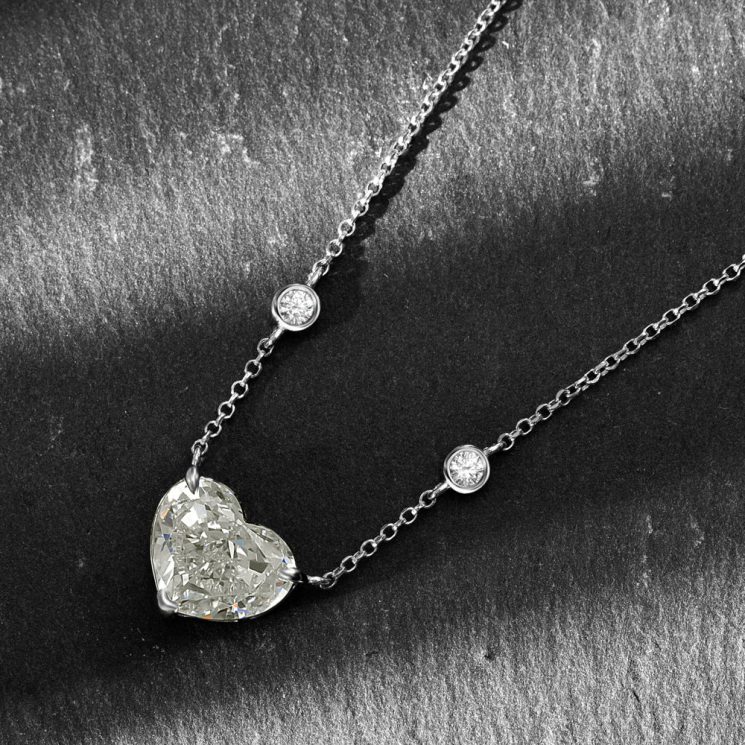 10ct Heart Shaped Necklace Women White G Color High Carbon Diamond 10*12 Love Pendant Silver 40+5 - Image 4