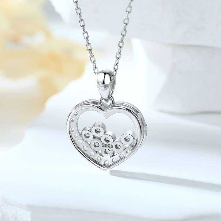 S925 Silver Heart-Shaped Pendant Necklace for Women – Romantic Love Symbol Jewelry - Image 3