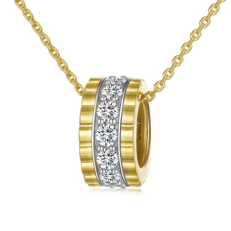S925 Silver Circle Ring Pendant Necklace for Women – Simple Minimalist Everyday Jewelry