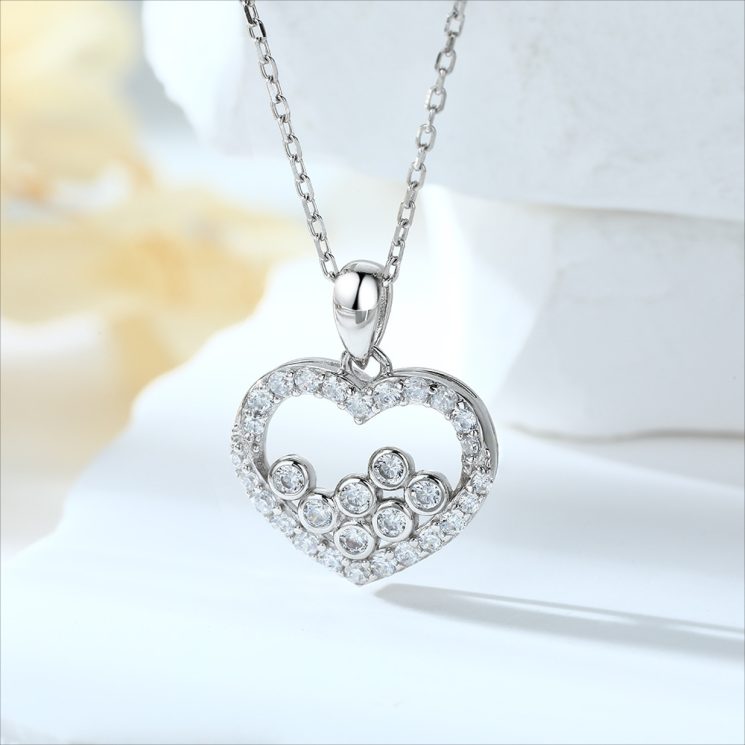 S925 Silver Heart-Shaped Pendant Necklace for Women – Romantic Love Symbol Jewelry - Image 5